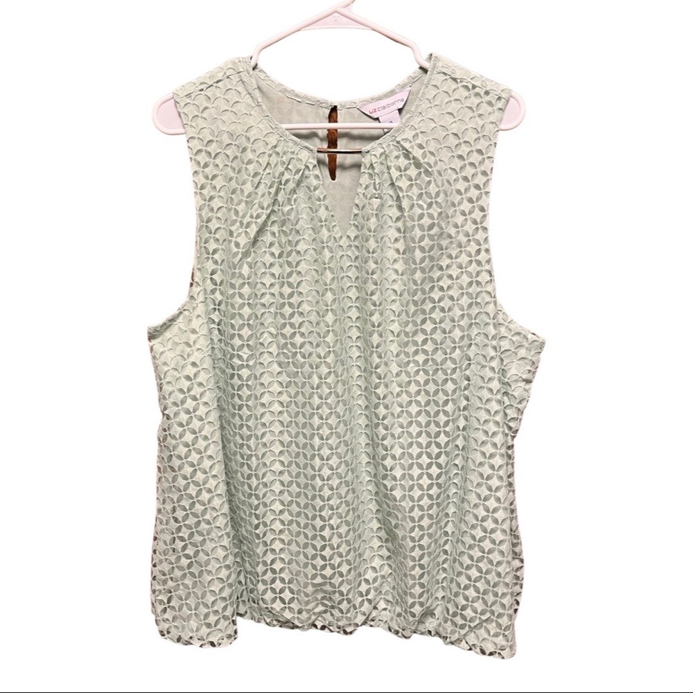 3/$25 Liz Claiborne NWT Green Dressy Tank Top Sleeveless Top